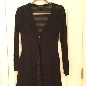 Long Striped Cardigan